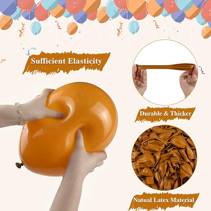 Burnt Orange Balloons Garland Arch Kit Dark Orange Balloon Different Sizes 12Inch 5Inch Fall Balloons for Thanksgiving/Baby Shower Party Decorations