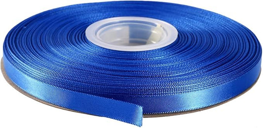 ITIsparkle 1/4" Inch Double Faced Satin Ribbon 50 Yards-Roll Set for Gift Wrapping Scrap Books Party Favor Hair Braids Baby Shower Decoration Floral Arrangement Craft Supplies, Royal Ribbon