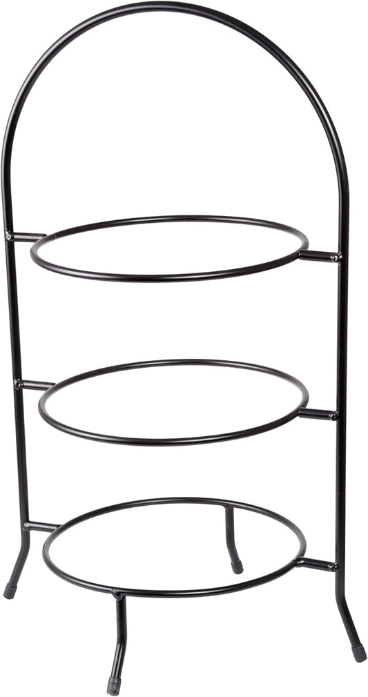 Creative Home Iron Works 3-Tier Metal Dinner Plate Rack Cake Stand Dessert Cupcake Tea Party Serving Platter Stand for Home Gathering Wedding Party, 10.4" L x 12.9" W x 20" H, for 10 Inch Plate Only
