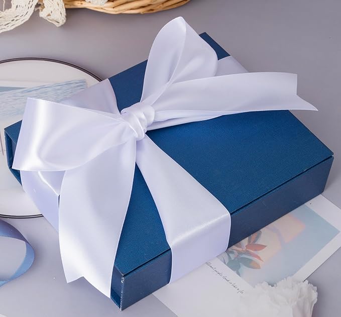 YASEO 2 Inch White Solid Satin Ribbon, 50 Yards Craft Fabric Ribbon for Gift Wrapping Floral Bouquets Wedding Party Decoration