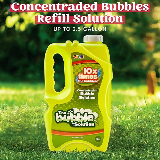 JOYIN 32 OZ Concentrated Bubble Solution for Bubble Machines (Up to 2.5 Gallons), Concentrated Solution Refills for Machine, Wands, Blower, Easter, Kids, Parties