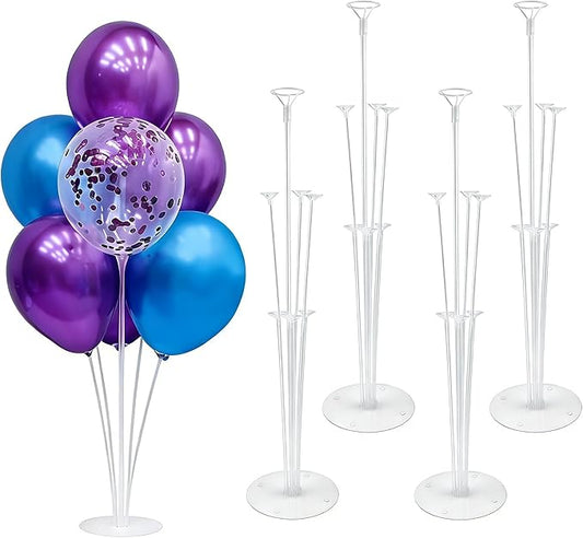 4 Sets Balloon Stand Kits Balloon Stands for Table Floor Balloon Holders for Party Decor Birthday Gender Reveal Baby Shower Engagement Graduation Wedding Centerpiece Table Decorations