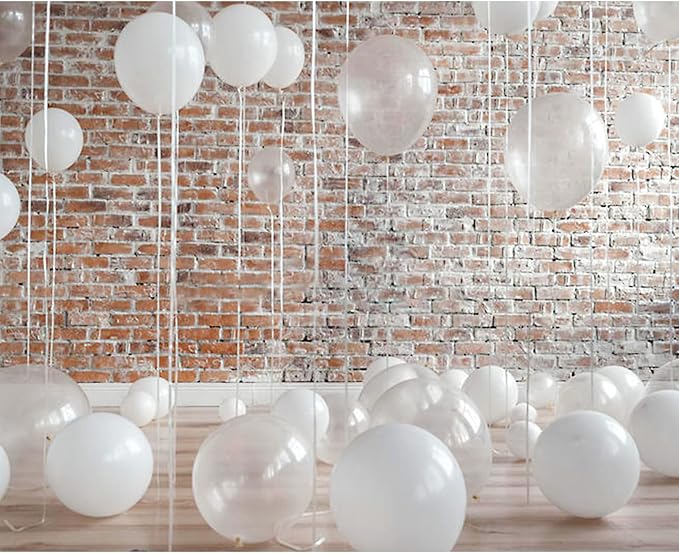 Clear Balloons 110Pcs, 5 Inch Small Latex Party Balloons, Mini Thick Clear Birthday Balloons for Birthday Wedding Baby Showe Decorations.