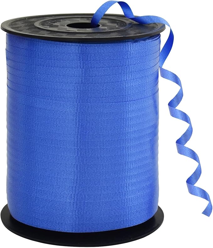 BEISHIDA 500 Yards Matte Dark Blue Ribbon Curling Crimped Ribbon Balloon String Ribbons for Gift Wrapping Ribbon for Birthday Party Festival Art Craft Decor Florist Flowers Decoration