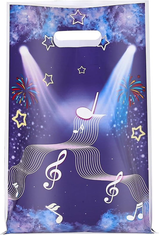 30 Pcs Music Hunter Goodie Bags Party Favor Bags with Handles for Birthday Party Theme Candy Bag Treat Bags Cookie bag