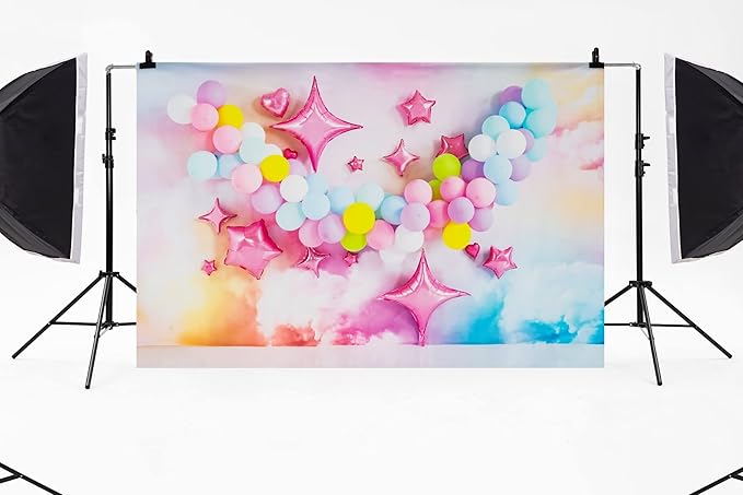 Kate 10x10ft Birthday Backdrop for Girls Children Colorful Balloon Photography Background Party Decoration