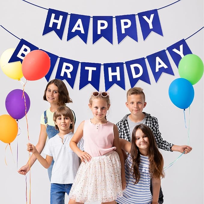 Happy Birthday Banner Party Banner Birthday Hanging Decoration for Women Men Girls Boys Adults Pets Party Backdrop Wall Decor Party Supplies