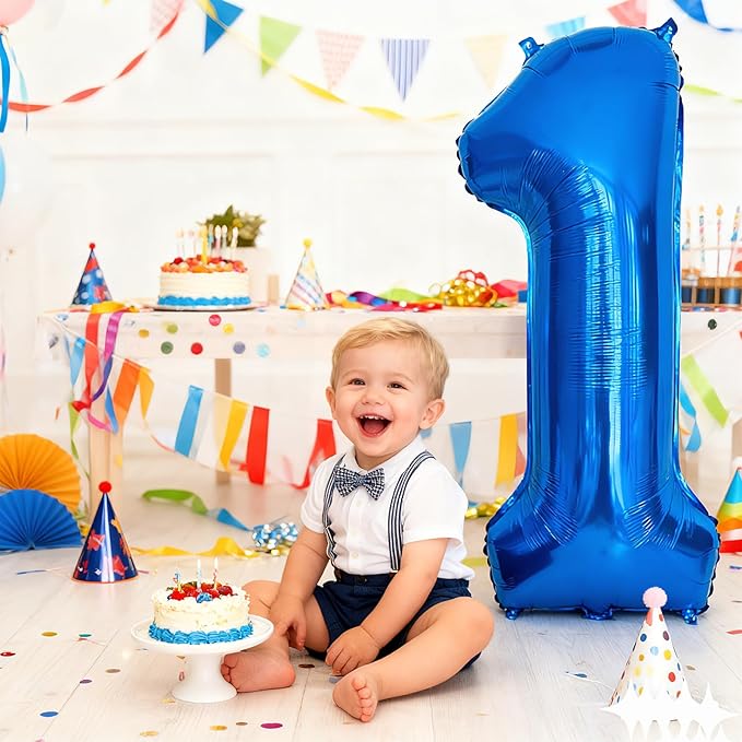 40 Inch Navy Blue 10 Balloon for 10th Birthday Party, Blue Ten Number Balloon 10 Year Old Birthday Decorations for Boys Girls Men Women, Helium Giant Foil Number 10 Balloon
