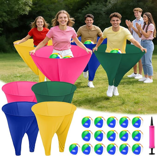 Granny Pants Yard Game Giant Granny Pants Outdoor Game Includes Bouncy Balls & Air Pumps Hilarious Outdoor Games for Adults and Family Backyard Gatherings Beach Games Team-Building Activities