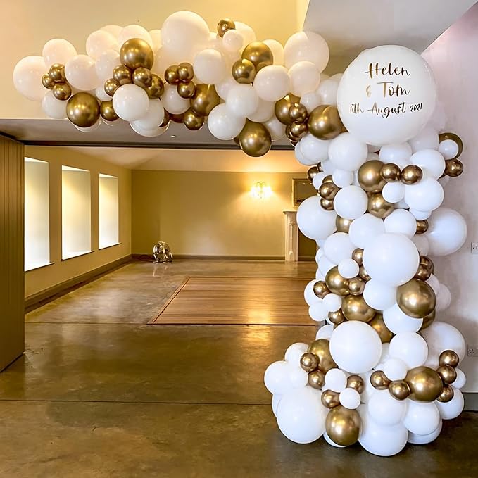 Voircoloria 110pcs White Balloons 12inch Matte White Latex Party Balloons for Wedding, Birthday, Graduation, Bridal Shower, Baby Shower, Bachelorette and Engagement Decorations