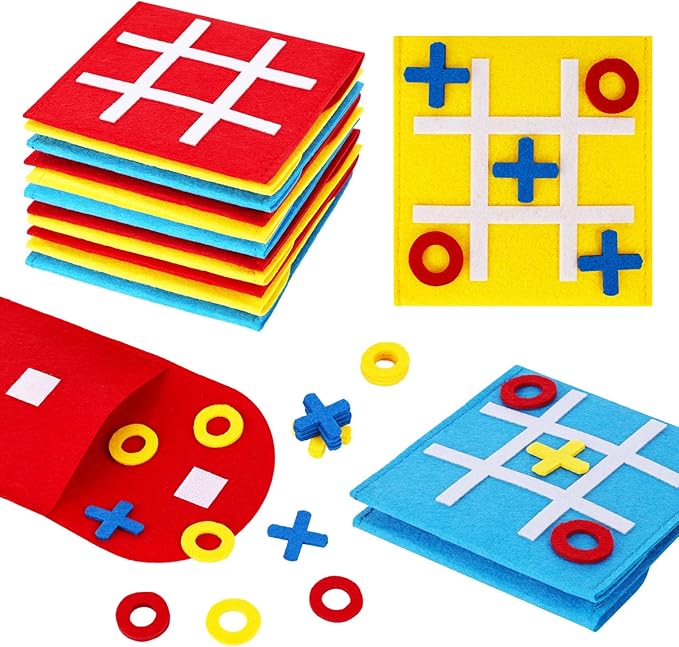 LovesTown 15PCS Tic Tac Toe Board Game, Mini Strategic Board Game for Kids Family Classic Educational Toys Indoor Party Game for Goodie Bag Stuffers Party Favors Gifts