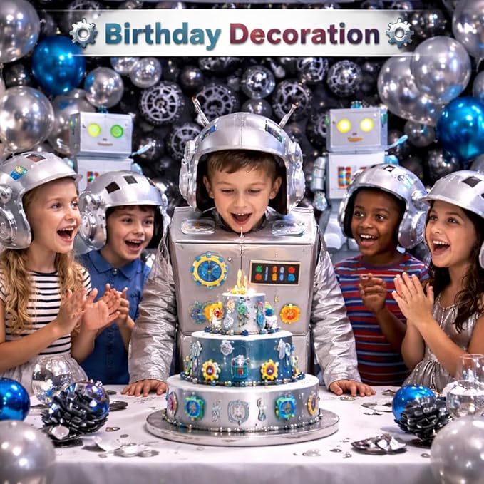 Chrome Silver Metallic Latex Balloons, 100 Pack 12 Inch Round Helium Silver Balloons for New Years Wedding Anniversary Disco Party Decorations