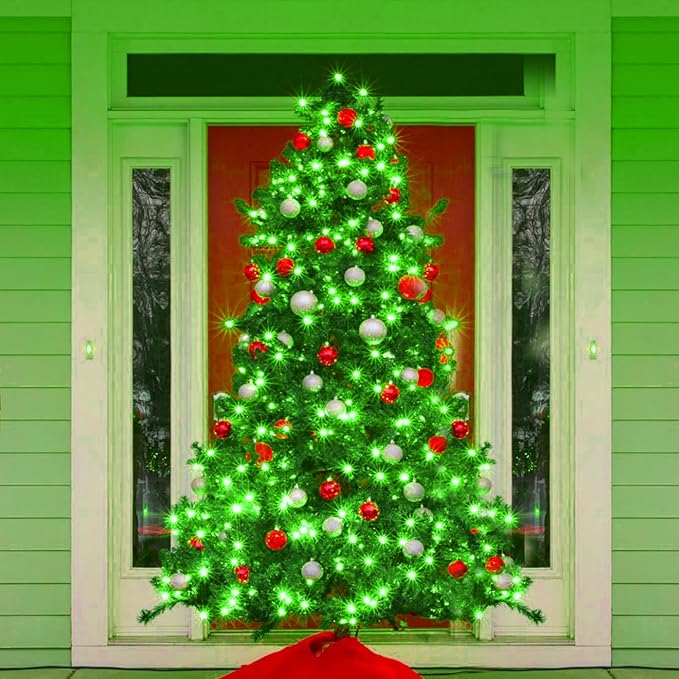120 LED Green String Lights Indoor, 40ft St Patricks Day Lights Clear Wire 8 Modes Plug in Waterproof Christmas Fairy Lights for Room Christmas Tree Holiday Decorations