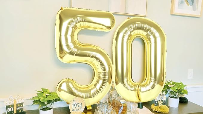 Number Balloons 1, 40 Inch One Balloons for 1st Birthday Girl Boy 1 11 21 Party Decorations Baby Shower Photo Shoot, Light Gold 1 Balloon