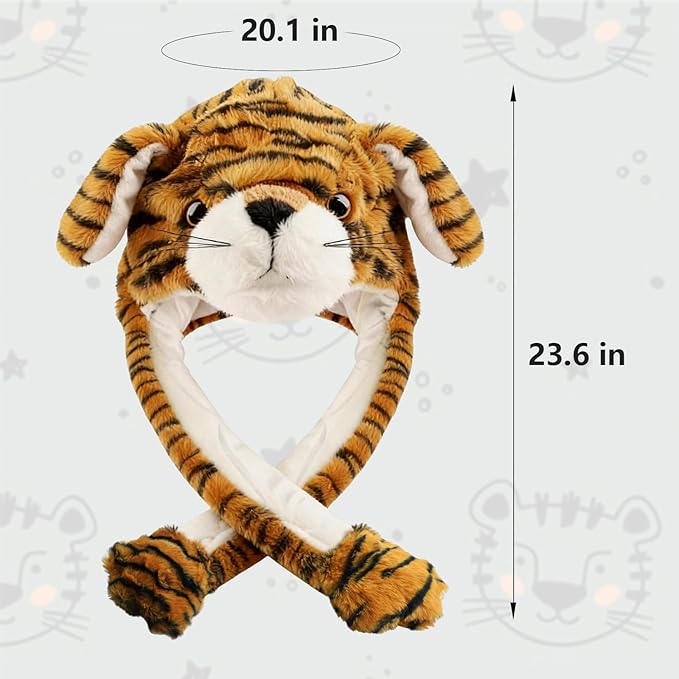 Animal Hat with Funny Plush Moving Ears,Crazy Hats for Kids Holiday Cosplay Easter Dress Up Cute Hat Kids Gift