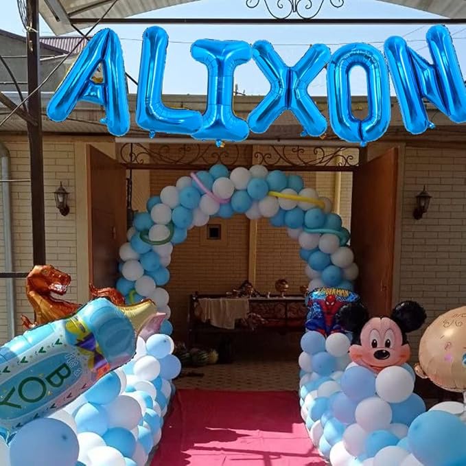 TONIFUL 40 Inch Large Blue Letter X Balloons Giant Alphabet Letter Balloons,Foil Mylar Big Balloons for 2026 Graduation Birthday Party Anniversary New Year Graduation Supplies Decorations