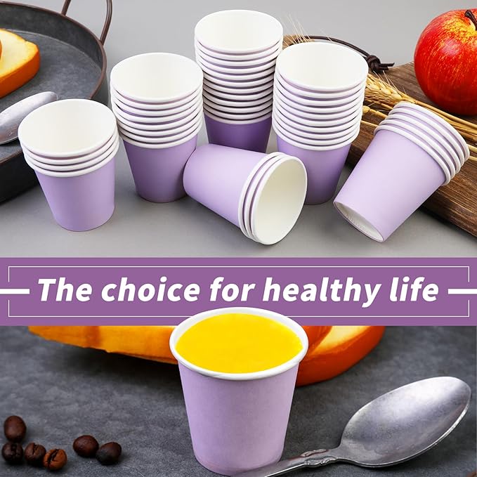 100 pack 3 oz Bathroom Cups, Disposable Paper Cups, Mouthwash Paper Cups, Small Paper Cups for Bathroom, Mouthwash, Snack, Espresso Cups Suitable for Home, Party, Picnic