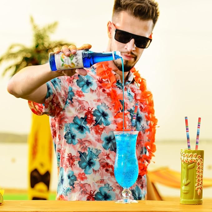 JarThenaAMCS 200Pcs Mexican Fiesta Paper Straws Colorful Mexican Party Drinking Straws Cinco De Mayo Disposable Straw for Mexico Themed Party Supplies