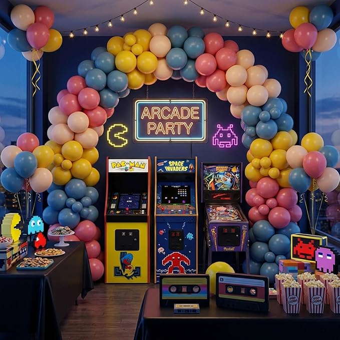RUBFAC Colorful Balloons Boho Rainbow Party Balloon 65pcs 12 Inches Assorted Latex Balloon for Baby Shower Boho Birthday Wedding Party Decorations