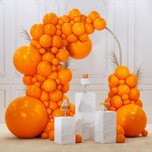 PartyWoo Orange Balloons 99pcs Different Sizes of 36 18 12 10 5 Inch Matte Fall Balloon Arch Kit Garland for Thanksgiving Halloween Little Cutie Baby Shower Birthday Party Decorations Orange-Y9