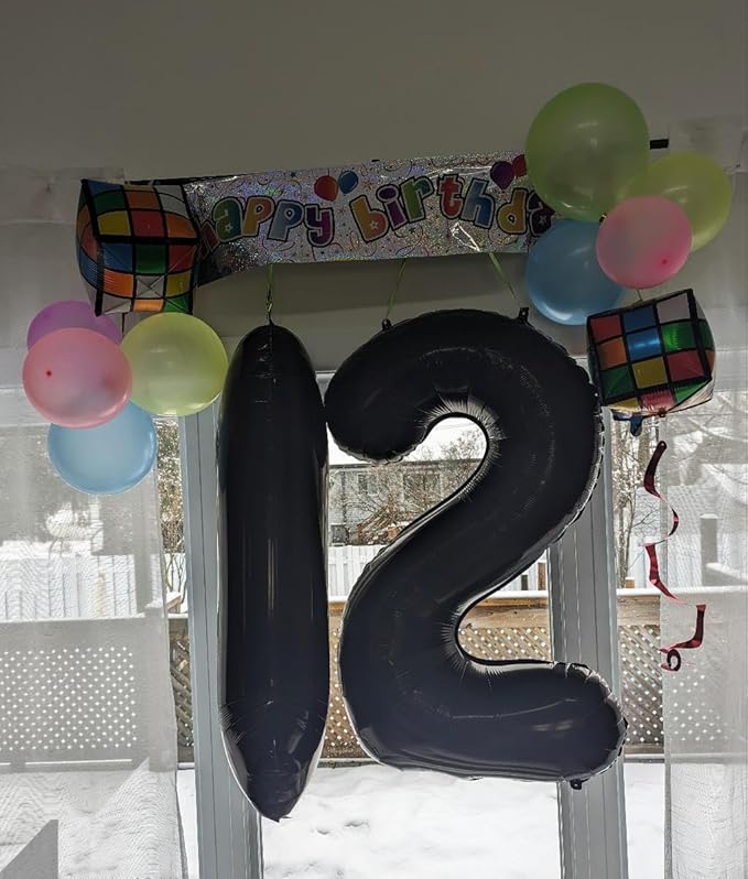 40 inch Number Balloon 0-9 Black Large Number 11 Balloons,Digital Balloons for Birthday Party Celebration Decorations Supplies, Helium Foil Number Balloons for Wedding Anniversary