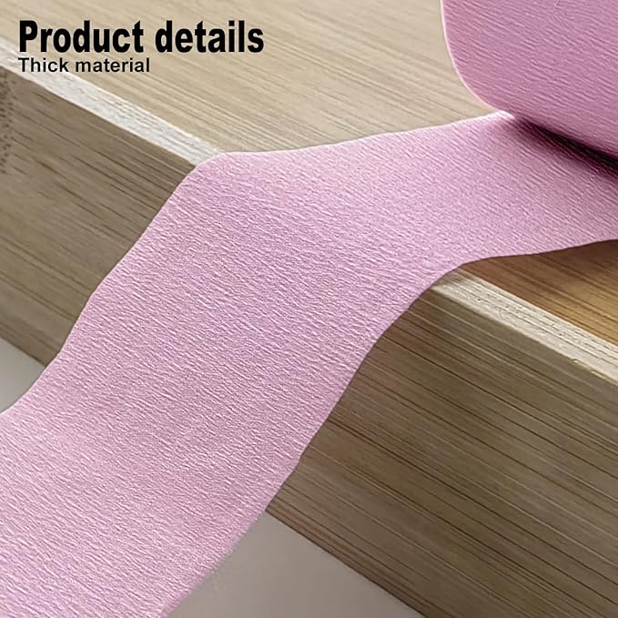 6 Crepe Paper Streamers Rolls, 492ft 6 Pastel Colors Crepe Paper Party Supplies for Birthday Wedding Spring Themed Party Decorations, DIY Crafts Supplies (1.8 inch x 82 ft/Roll)