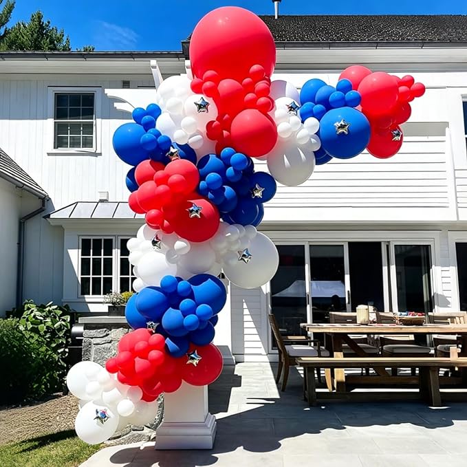 Red White and Blue Balloons,60Pcs Red and Blue Balloons,12in 4th of July Balloon for 4th of July Independence Day USA Party Birthday Party Decorations