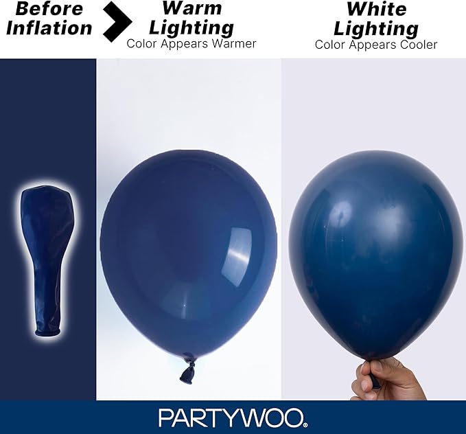 PartyWoo Navy Blue Balloons 99pcs Different Sizes of 36 18 12 10 5 Inch Dark Blue Balloon Arch Kit Garland for Graduation Wedding Sports Theme Boy Baby Shower Men Birthday Party Decorations Blue-Y72