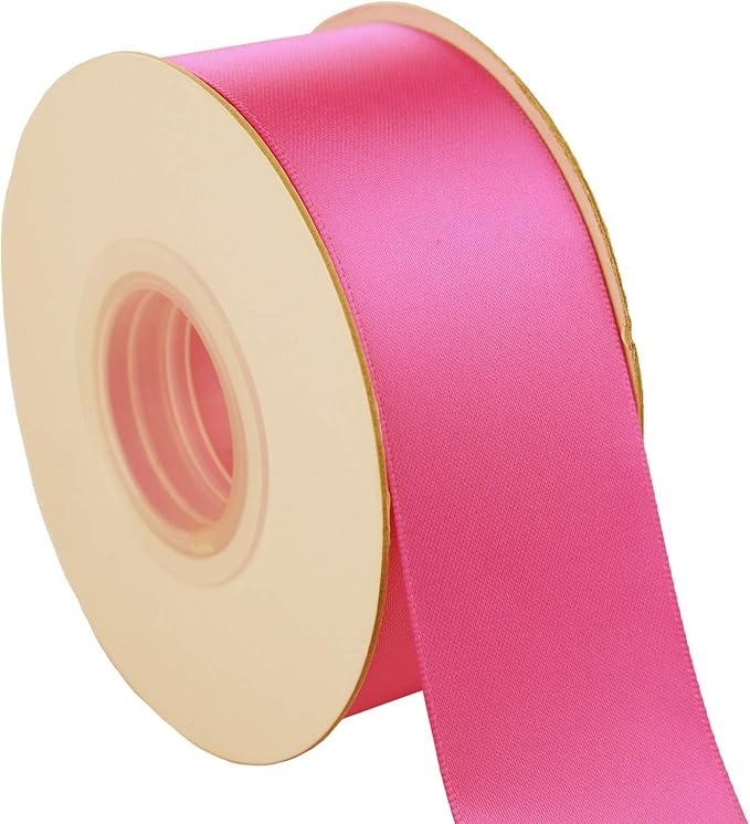 ITIsparkle 11/2" Inch Double Faced Satin Ribbon 25 Yards-Roll Set for Gift Wrapping Party Favor Hair Braids Hair Bow Baby Shower Decoration Floral Arrangement Craft Supplies, Garden Rose Ribbon