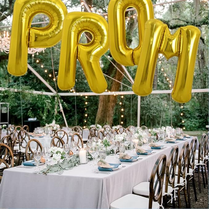 TONIFUL 40 Inch Large Gold Letter M Balloon - Foil Mylar for 2026 New Year Eve Graduation Wedding Baby Shower Birthday Party Anniversary Supplies Decorations