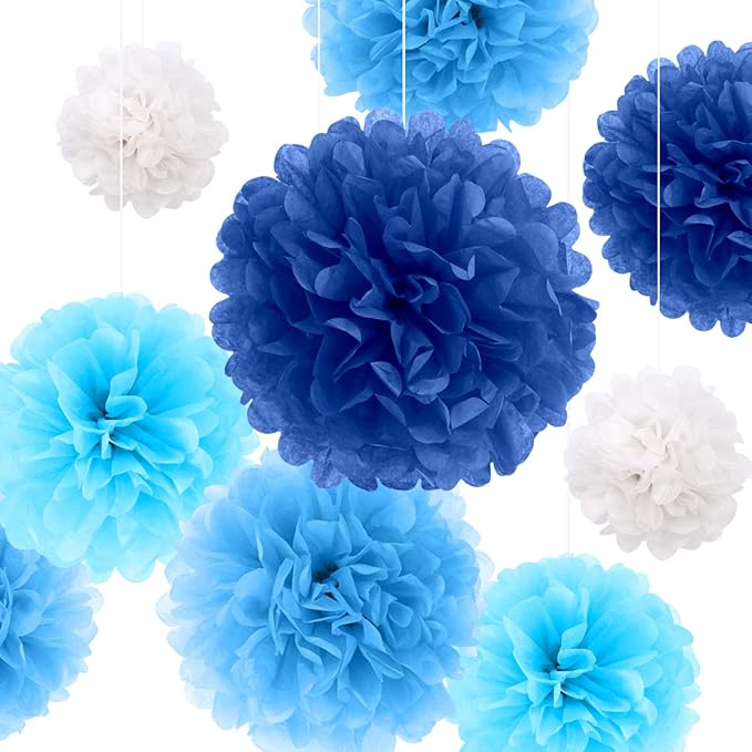 Paper Pom Poms Hanging Paper Flower Ball Wedding Party Celebrations Decorations Outdoor Decoration Flowers Craft for Party Birthday party (BL-8PCS)