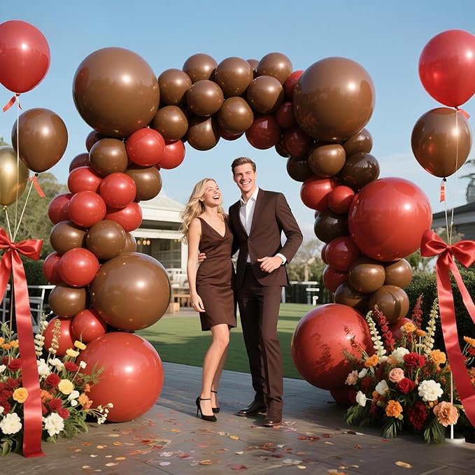 Brown Balloon Arch Kit 111Pcs 18 12 5 Inch Latex Party Balloons Garland for Birthday Baby Shower Wedding Engagement Anniversary Christmas Party Decorations