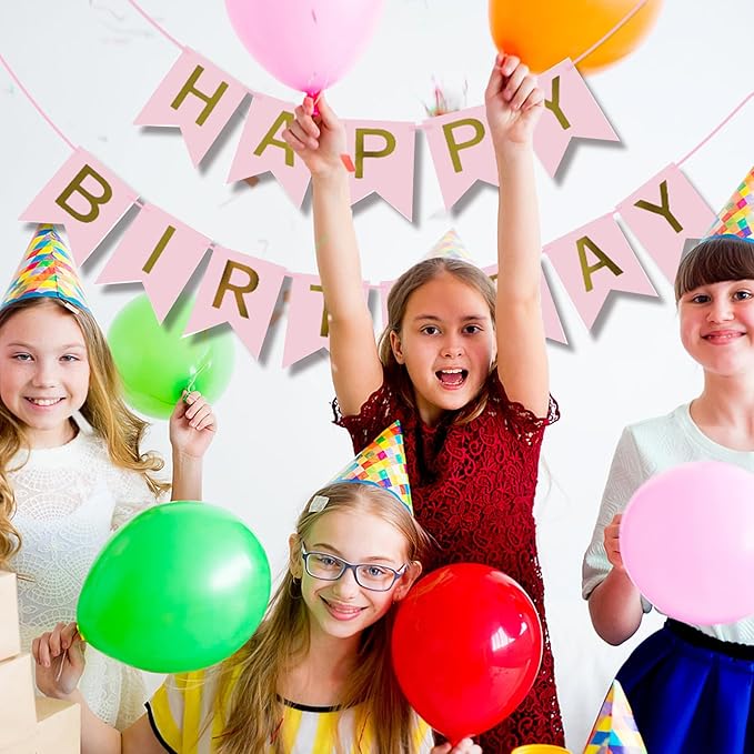 Happy Birthday Banner Party Banner Birthday Hanging Decoration for Women Men Girls Boys Adults Pets Party Backdrop Wall Decor Party Supplies