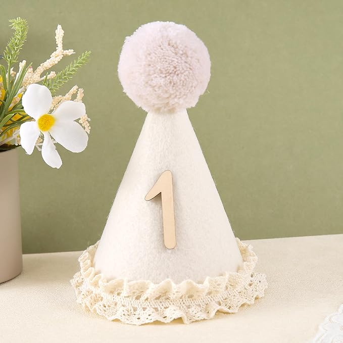Bow Half Birthday Hat for Her – Pink 1/2 Crown, Half Way to One Bday Baby Girl Party Hat Decor, Cake Smash Outfit