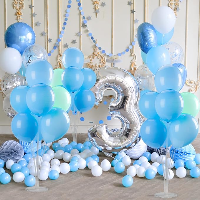 Voircoloria 30 Sets Balloon Stand Kits, Balloon Sticks Holder with Base for Table Graduation Birthday Baby Shower Gender Reveal Party Decorations