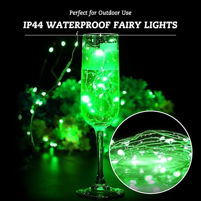 12 Pack Fairy Lights Battery Operated String Lights，7FT 20LED Waterproof Silver Wire Christmas Lights Outdoor,Firefly Mini Lights for Bedroom Party Birthday Wedding Indoor Decorations.