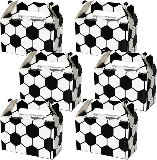 24 Pack Soccer Party Favor Treat Boxes for Soccer Birthday Decorations Soccer Team Candy Goodies Gift Boxes Sports Themed Treat Boxes for Kids Baby Shower Birthday Party Supplies 6 x 3 x 3.5 Inches