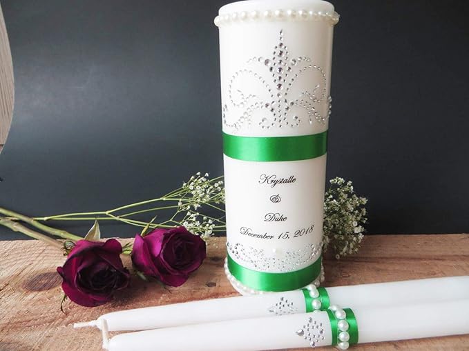 ITIsparkle 1/4" Inch Double Faced Satin Ribbon 50 Yards-Roll Set for Gift Wrapping Scrap Books Party Favor Hair Braids Baby Shower Decoration Floral Arrangement Craft Supplies, Emerald Ribbon
