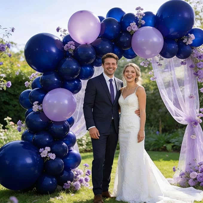 110pcs Navy Blue Balloon 12 Inch, Navy Blue Latex Balloon for Birthday Party Baby Shower Wedding(with 2 Ribbons).