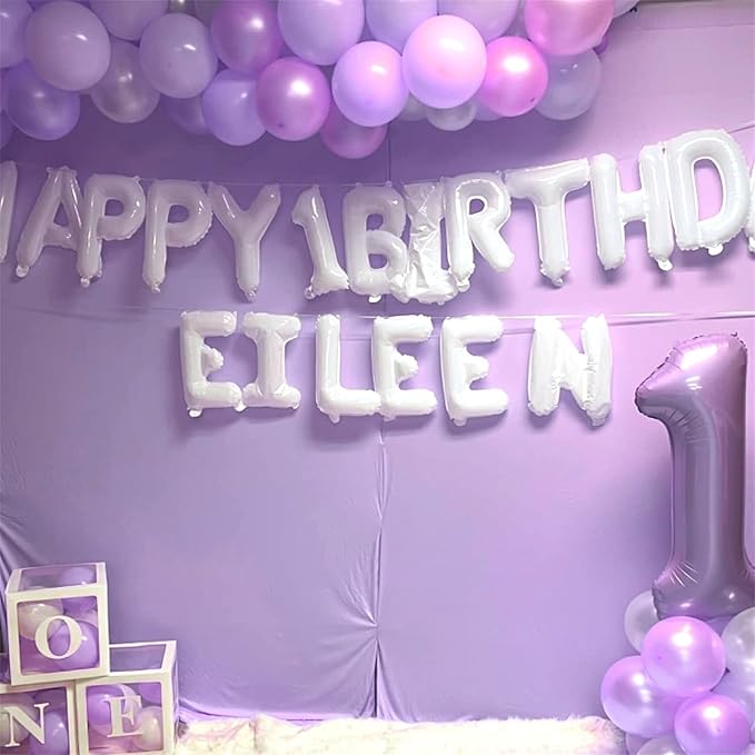 Pastel Purple Birthday Balloon Numbers 12, 40 Inch Giant Light Purple Foil Mylar Number 1 and 2 Helium Balloons for Girls 12th Birthday, Lilac 12 Balloons for Women 21st Anniversary Party Decorations