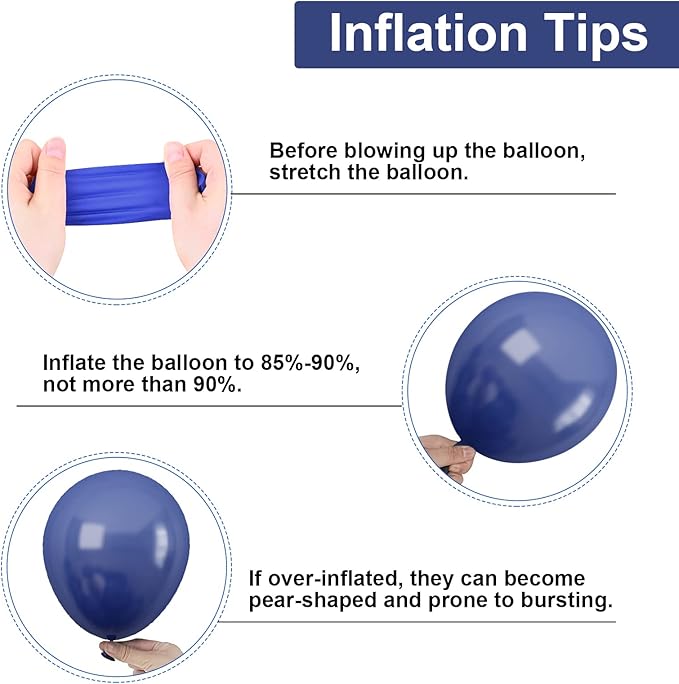 Biapian Navy Blue Silver Balloons, 60PCS Blue Silver White Balloons, 12 Inch Metallic Silver Confetti Balloons Dark Blue and Silver Latex Balloons for Birthday Graduation Bridal Baby Shower Party