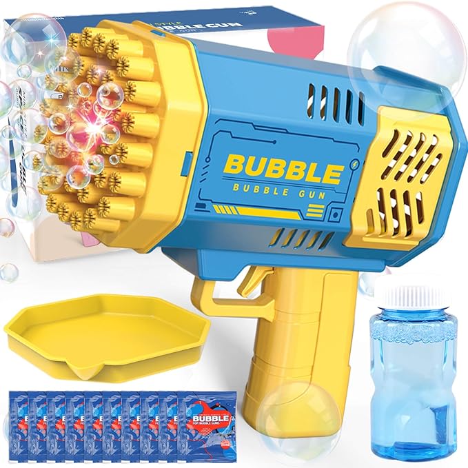 JONEG Toys for 3-8 Year Old Boys Girls: Bubble Machine for Kids with Bubble Solution, Gifts for 3 4 5 6 7 8 Years Old Boy Birthday Toy for Kid Toddlers Ages 4-6 Outdoor Wedding Bubbles Blower Maker