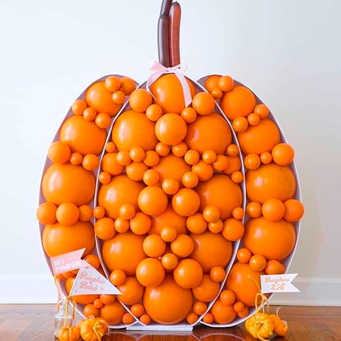 PartyWoo Orange Balloons 155pcs Different Sizes of 18 12 10 5 Inch Matte Fall Balloon Arch Kit Garland for Thanksgiving Halloween Little Cutie Baby Shower Birthday Party Decorations Orange-Y9