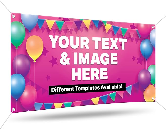 Custom Celebration Sign by DOT4DOT - Personalized for Happy Birthday Banner, Kids, Wedding, Parties, Grand Opening, Graduation, Congratulations (Celebration 18, 2x4)