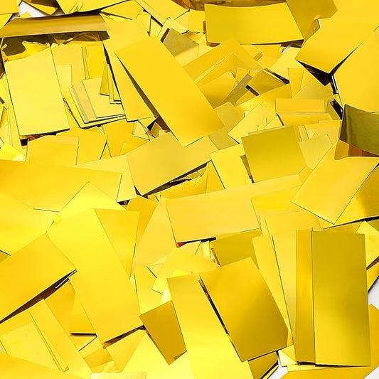 Sumind 200 Grams Large Gold Confetti Foil Glitter Metallic Shredded Paper Filler Throwable Scatter Table Party Confetti for Wedding Graduation Birthday Baby Shower Celebrations Xmas Party Decor