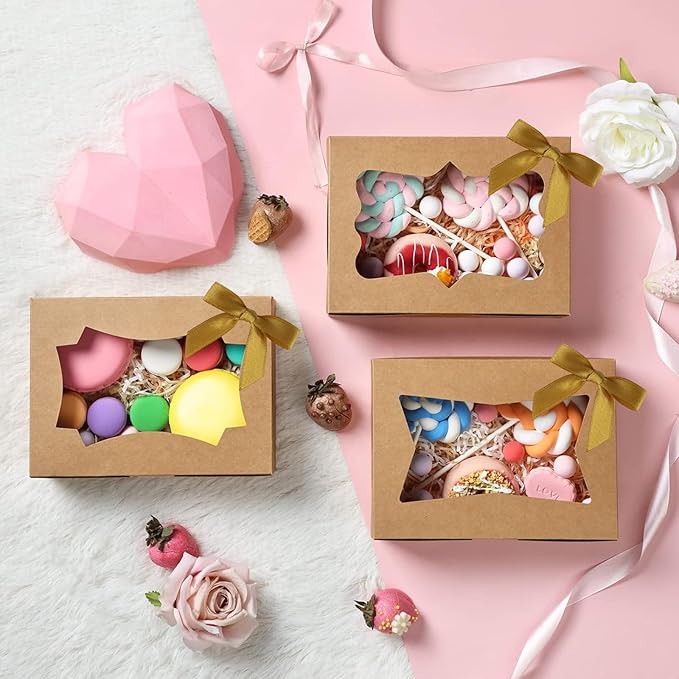 Meseey 100 Pcs 1.5 Inches Premade Craft Bows Self Adhesive Gold Satin Ribbon Bows for Treat Bags Gift Wrapping Basket Wedding Baby Shower Brithday Party(Gold)