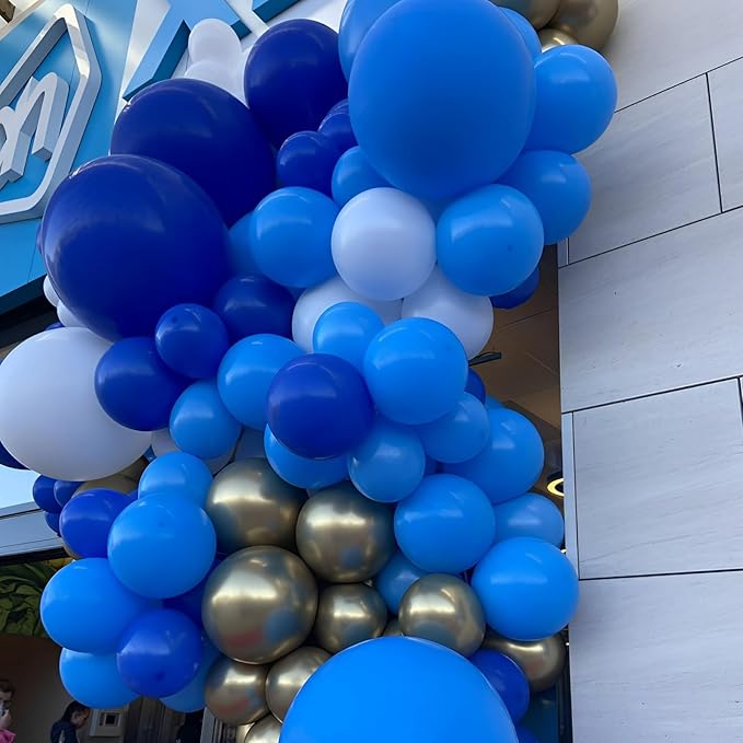 Voircoloria 110pcs Royal Blue Balloons 12inch Blue Latex Party Balloons for Graduation, Wedding, Birthday, New Year, Baby Shower, Anniversary, Baseball, Nautical Party Decorations