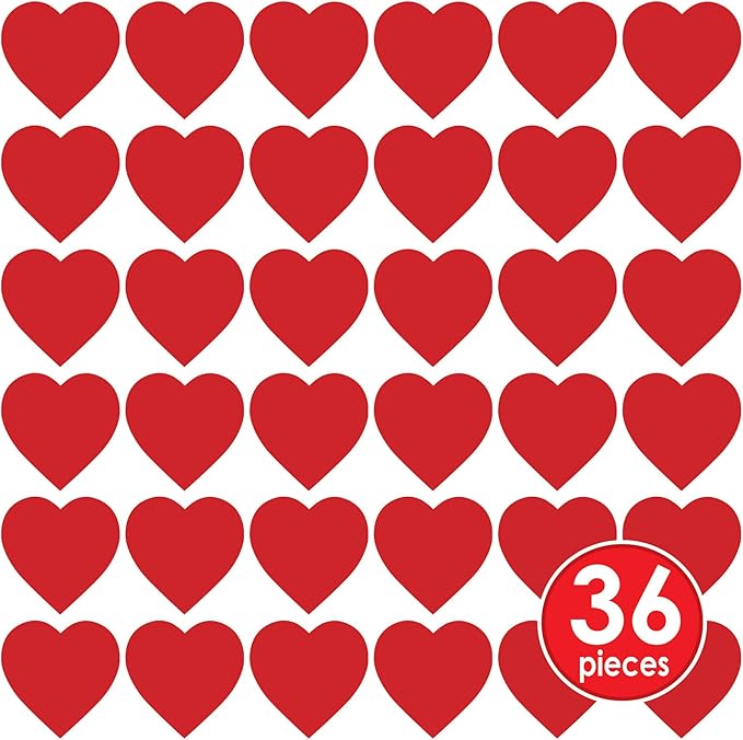 Beistle 36-Piece RedPrinted Heart Cutout, 12-Inch