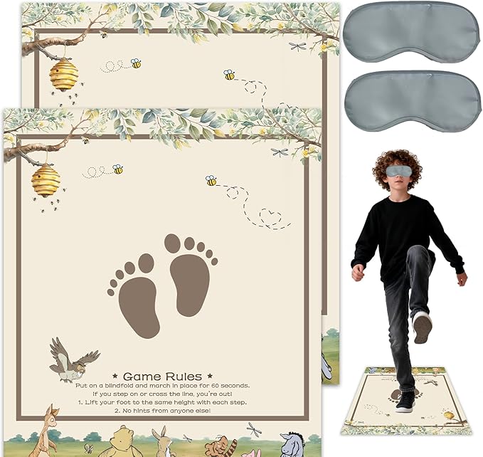 Bear Baby Shower Party Games, Blindfold 60-Second Challenge Party Game for Kids Adults, Indoor Outdoor Group Activity, Baby Shower Party Decorations, Game for Gender Reveal Birthday Retirement