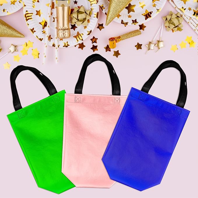 BLEWINDZ Colorful Gift Bags with Tissues – 12PCS Reusable Gift Bags Medium Size - Ideal for Goodie Bag, Birthday, Shopping, Party Favor Bag